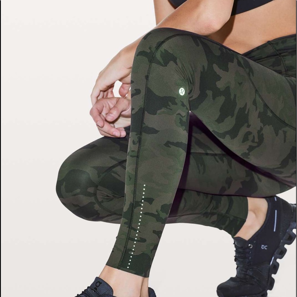 Lululemon Camo Fast & Free 7/8 Tight